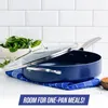 Pannor Blue Diamond Toxin Free Ceramic Metal Utensil Diskmaskin Safe 5qt Saute Pan