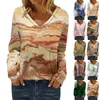 Koszulki damskie moda mody Casual Done Rleeve Print okrągły szyja pullover top bluzka Kobieta 2023 Koszula na Y2K