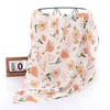 Plants Pattern 120110cm Muslin Swaddle Blankets Cotton 2 Layers born Baby Bath Towel Wrap Bedding 231222