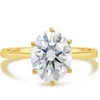 2 Round Cut Simulation Diamond Engagement Ring VS1 H 14K Yellow Gold290e