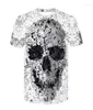 Men039S T -shirts Skull T -shirt Men Skeleton T -shirt Punk Rock T -shirt Gun Shirts 3D Print Vintage Gothic Mens Clothing Summer To2562245