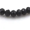 Schwarz Farbe 8mm facettiertes Kristall -Perlenarmband für Frauen Einfacher Stil dehnbarer Armbänder 20pcs Lot 303V