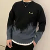 Designer Luxury Fends FF Classic Contrasting color crew neck pullover top couple knit sweater pullover