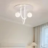 Lustres 3d Moon Bubble Ball Lend Child's Room Lights Simple Modern petit garçon Girl Bedroom Living Nursery Chandelier