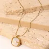 Pendant Necklaces Modern Jewelry Natural White Shell Square C Necklace 2023 Design Selling Chain For Girl Lady Gifts