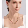 YHPUP Luxury Bling Colorful Cubic Zirconia Chain Necklace Armband CZ Waterproof Stainless Steel smycken Utsökta Set Women