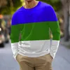 Men's T Shirts Mens Shirt Sports Striped Round Neck Long Sleeve Training Top Oversize Workout Tops Tees Male Exercise Breathable Pullovers