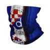 Berets Croatia Football Flag Bandana Winter Neck Warmer Women Windproof Wrap Face Scarf For Hiking Croatian Soccer Gift Gaiter Headband