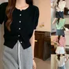 Camisetas femininas Cardigan Cardigan Casual Button Up Sweater para vestidos N7YF