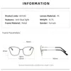 Sunglasses Women's Anti-Blue-Ray Glasses Stylish Metal Frame Wear Eyeglasses For Computer Playing Reading