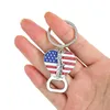 Keychains Heart United States National Flag Statue of Metal multifonction Clées Clés ouvre-bouteille Bar de bijoux Bar Pro Serveur Friend