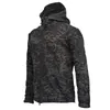 Jackets masculinos de inverno homens para casacos de casacos de casca forte cor mole -shell cor de camuflagem sólida Capuz Capued Capne