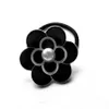 5 1cm黒と白のアクリルヘアリングシンプルな半円Cパールラバーバンドレディースコレクションジュエリーヘッドウェアアクセサリー247V
