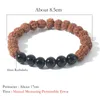 Strand Oaiite 8mm Black Bracelet Bodhi para homens e mulheres Meditação Tratamento Ansiedade Boa sorte