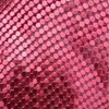 Tissu de vêtements 45 150 cm de haute qualité pêche rouge métallique en métal maille rideaux