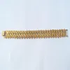 Uomini e donne 24k 24ct giallo oro fine oro a strati larghi euro e euro Link braccialetto 26GRAM Ladies S736244Z