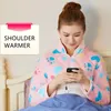 Scarves Winter Warm Shoulder Support Upper Back Brace Double-sided Plush Warmer Protector For Pain Relief