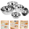 Ensembles de vaisselle 5 PC Basin polyvalent avec bol à mélanger à l'échelle Bols salades en acier inoxydable boulet