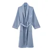 Vêtements de nuit pour hommes robes de chambre de chambre de chambre femme toison tout coton quatre saison allongée Bathrobe Bathrobe de chemise de nuit