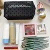 Косметические сумки 5pcs Love Print Mesh Bag Portable Toolaters Organizer Makeup Multifunction Прозрачная женская помада.