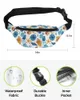 Sacs de taille océan méduses étoiles de mer les feuilles tropicales pour les femmes homme voyage épaule crossbody poitrine imperméable Fanny Pack