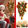 Decoratieve bloemen Kerstdecoraties Halloween Witch -krans Deal Takken Red Berries Pinecones Zomer Outdoor voor voordeur