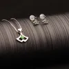 Amazing High-End Natural Jade White Gold Diamond Imperial Green Icy Jadeite Jewelry Sets