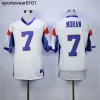 American College Wear Blue Mountain State Football Moive 54 Thad Castle Jersey 7 Alex Moran 남자 통기성 자수 및 바느질 TE