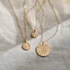Sunbeam Necklace Sunshine Jewelry Handmade 14k Guldfyllda mynt Chokerhängen Collier Kolye Boho för kvinnor 220119255Z