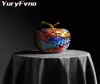 Yuryfvna Pintura nórdica Graffiti de manzana Escultura de la fruta Figurina Arte Estatua de elefante Artesanía creativa Decoración del hogar 2012123138162