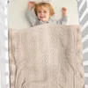 s stickad för född pojke tjej muslin swaddle wrap filt super mjuk småbarn spädbarn barnvagn sängkläder quilt 10080 cm 231222