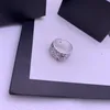 Stones Tiger Head 925 srebrny pierścionek para osobowości miłośnicy pierścionka Pierścień mody dostarczanie biżuterii 289g