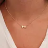 Colliers de pendentif Fashion Tiny Heart Collier Initial Collier Gold Silver Color Lettre Nom Choker For Women Jewelry Gift282V