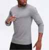 Lu Men высококачественный наряд для йоги спортивные футболки с длинным рукавом мужское спортивное стиль кнопки рубашки.