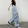 Frauenhose Frauen Fracht Hip-Hop Streetwear Fashion Frühling übergroß