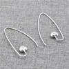 Boucles d'oreilles étalon 2 paires 925 Crochets de fil d'oreille en argent sterling v avec amour du coeur