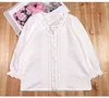 Blouses pour femmes Elfstyle 2023 Mesdames / femmes White Lace Patchwork Hollow Out Shirt Top