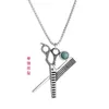 Pendant Necklaces Punk Hairdresser Scissors Comb Men Stainless Steel Necklace Hip Hop Gothic Friend Valentines Jewelry Gift