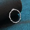 925 Silver Diamond Test Passe 0 1 karat 3mm E Färg Moissanite Ring Perfekt snitt Sparkling Mini Lab -odlade diamantringar för tjej C2707