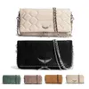 Rock Designer Swing Your Wings Zadig Voltaire Bag Womens Tote Handväska axelväska Man Leather Wing Chain Luxury Wallet Cross Body Clutch Påsar