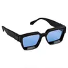 Millionaire Sunglasses para homens Z1165W Black Blue Frame Classic Million Men Glasses Wild Square Deep Seção Moda Personalidade O257D