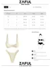 Комплект бикини ZAFUL Купальник для женщин Сексуальный комплект бикини Женский купальник Пляжная одежда Майка Стиль High Leg Cheeky Two Piece Bikini Купальный костюмL231225