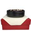 Smooth Reversible Men's Leather Belt Designer Belts 3 5cm Wide Belt Box size 105-125CM228G