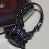 Victoria Wieck Cool Vintage Jewelry 10kt Black Gold Filled Black Cubic Zirconia Women Wedding Skull Band Ring Gift Size5-11315o