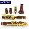 Moresky Red Wood Professional Clarinet Rosewood BB Połączone złoto klawisze Mopane Sib Klarnet