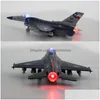 Inne imprezy imprezowe SYWJ DIECAST ALOY F16 Modelowy samolot do samolotu Zabawek z wspornikiem