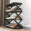 Household X shaped Shoe Rack Multi functional Assembled Cabinet Dust proof Storage One pc Molding Save Space 231225
