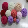 Decorative Flowers 6" Wedding Silk Pomander Kissing Ball Artificial Flower Ornament For Garden Market Decoration 10Pcs