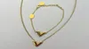 Designer039s new classic V letter bracelet necklace celebrities instagram wind versatile fashion7165135
