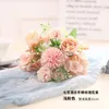 Flores decorativas de 32 cm de peônia artificial misto de buquê de casa de estar decorações de mesa de jantar decoração de casamento de seda decoração de arte floral